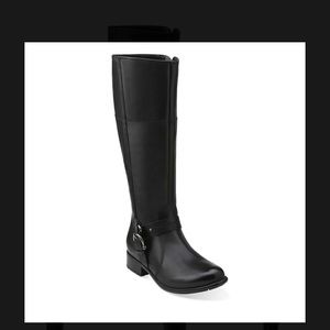 Clark’s Plaza Pug Black leather boots size 7.5M